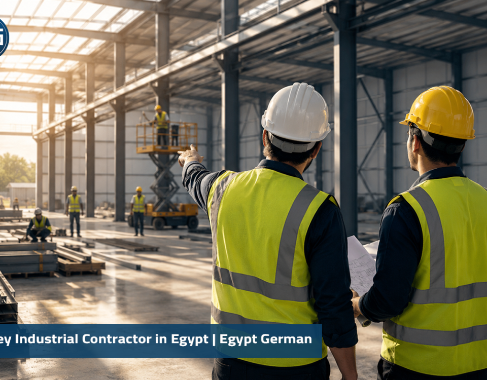 Expert turnkey industrial contractor in Egypt managing heavy civil works and MEP installations